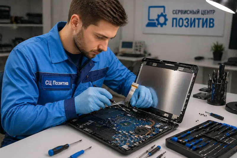 Ремонт шлейфа матрицы ноутбука в Нижнекамске