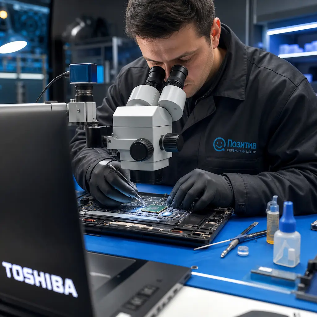 Замена видеокарты ноутбука Toshiba в Нижнекамске