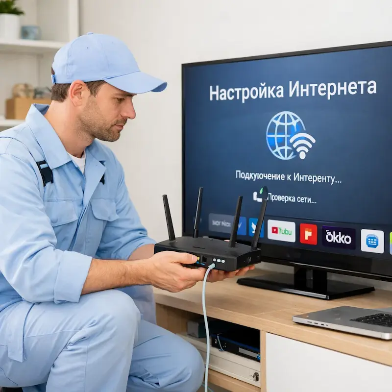 Настройка интернета на телевизоре в Нижнекамске