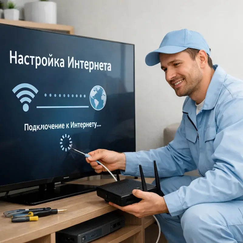 Настройка интернета на ТВ в Нижнекамске