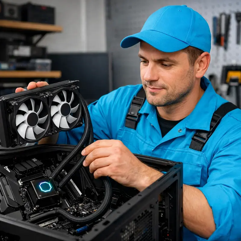 Установка водяного охлаждения на компьютер в Нижнекамске