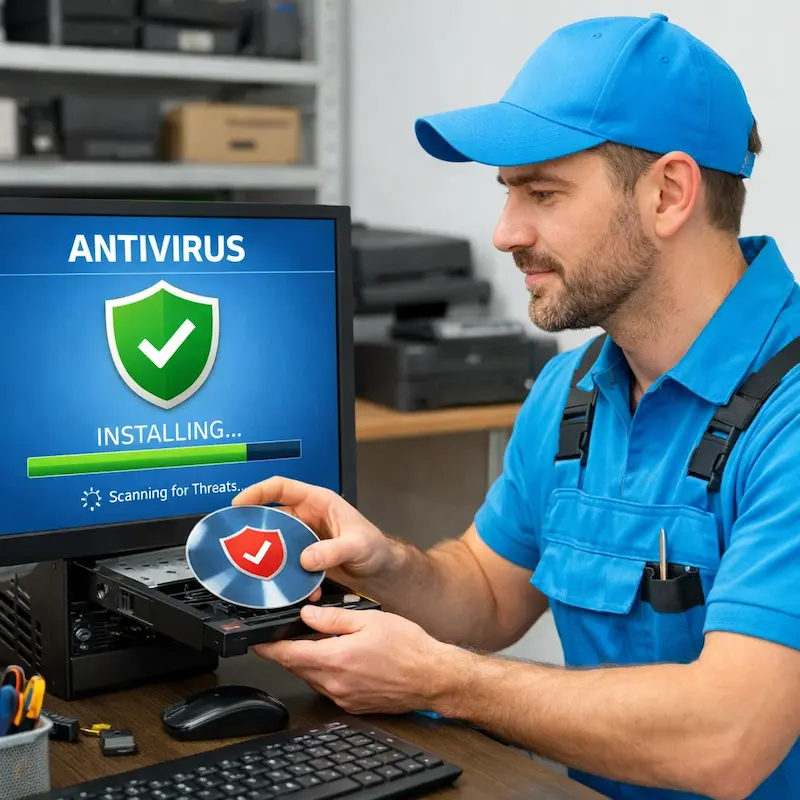 Установка антивируса в Нижнекамске на дому